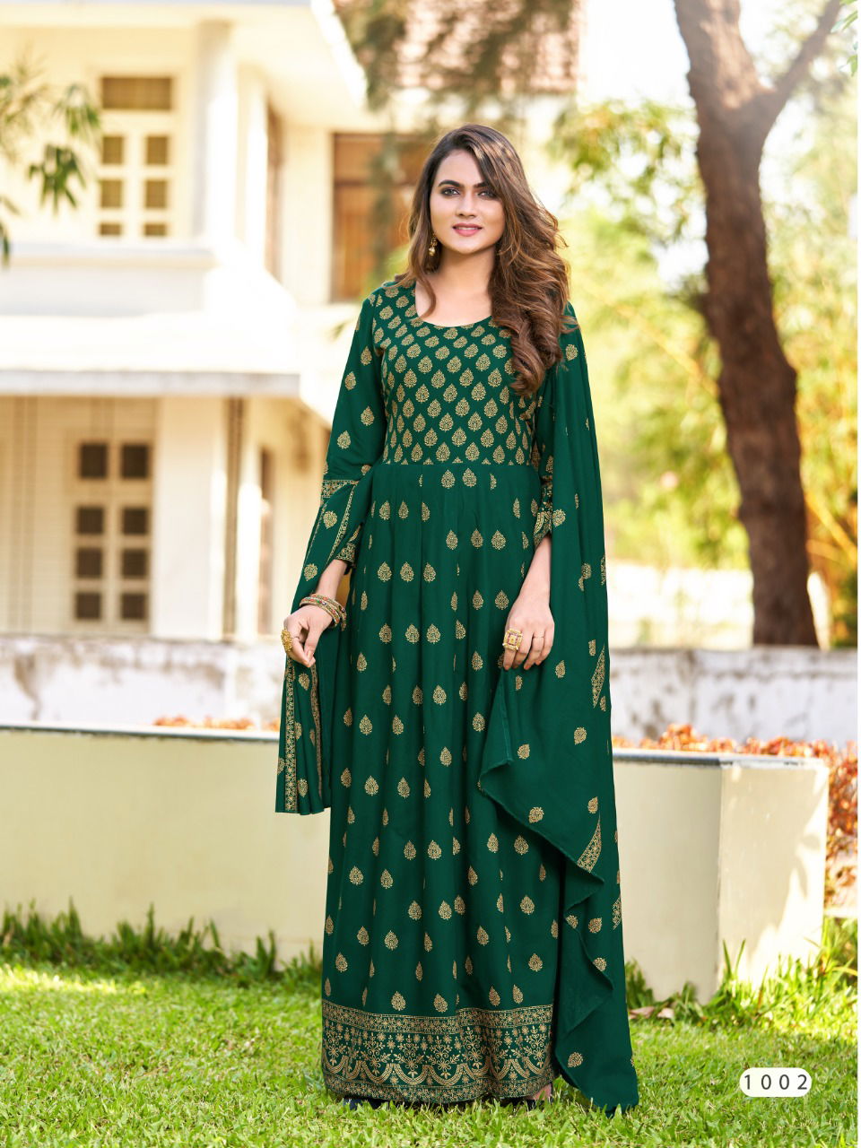 Banwery Paridhi Fancy Ethnic Wear Heavy Rayon Long Kurti With Dupatta Collection
